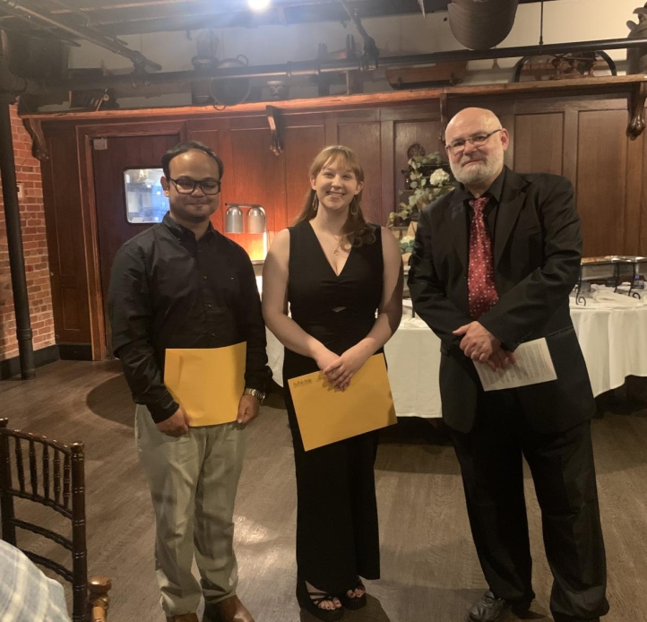 Students receiving their awards